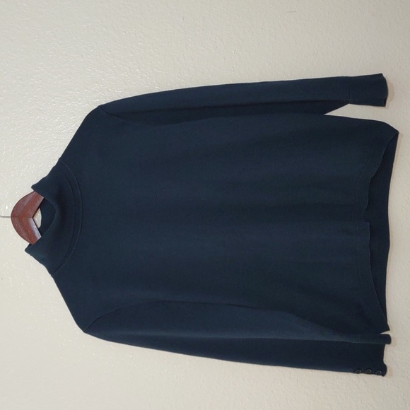 Talbots Sweaters - USED TALBOTS TURTLENECK XL PETITE BUTTON ON SLEEVES BLUE